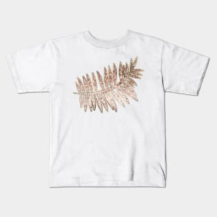 Fern - rose gold glitter Kids T-Shirt